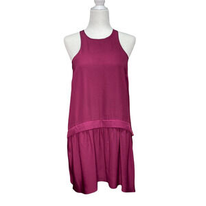 LIKELY for REVOLVE | sz S Women's Dark Red Pasadena Drop Waist Sleeveless Dress